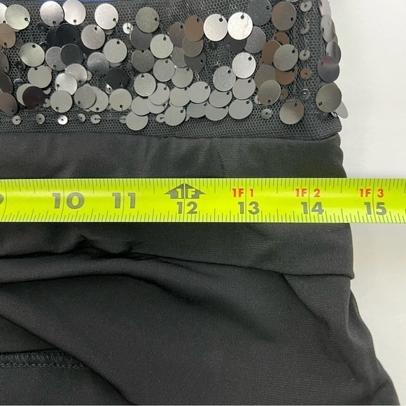 NWT Studio Y Women’s One Shoulder Dress Sz Medium Blue/Black Sequins Side Zipper - Picture 12 of 16